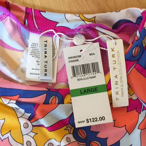 TRINA TURK | SEVILLA LONG SLEEVE SWIM TEE RASHGUARD - Picture 7 of 12